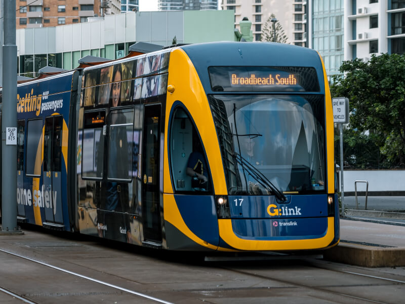 Image of the G:Link Tram in Surfers Paradise