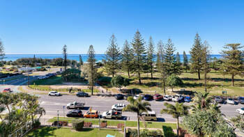 Panoramic beachfront and park views from ULTIQA Beach Haven on Broadbeach.