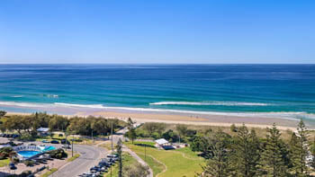 Elevated ocean and parkland views from ULTIQA Beach Haven on Broadbeach.